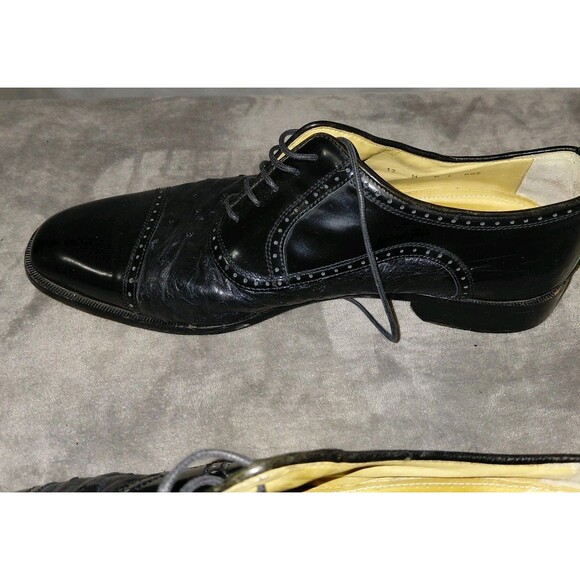 Zelli Dress Shoes Mens Size 12M Black Oxford  Leather Lace Up Square Toe main image 13